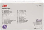 3M Durapore Medical Tape, Non-Sterile, Silk-Like Cloth, White, 1 in x 10 yds, 12 Rolls, 1 Pack