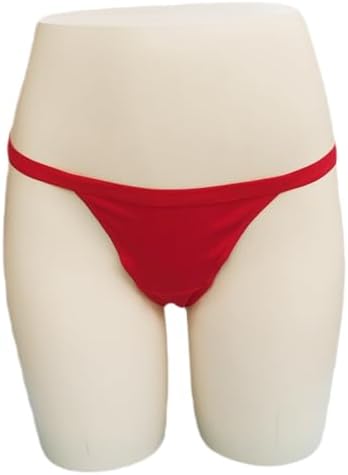 5 Pack Womens Panties Cotton Spandex Thongs Underwear G-Strings,Red,Medium