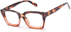 ZUVGEES Retro Style Blue Light Blocking Reading Glasses Big Eyeglass Frames Large lens Computer Readers