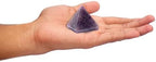 L PEDRA & CRYSTAL Gemstone Pyramid – Decorative Crystal Stone for Desk, Meditation Space, or Shelf Display | Handcrafted Polished Gem Pyramid for Home Decor | 3x3x3 Cm (Amethyst Pyramid)