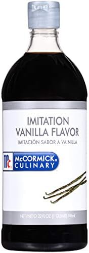 McCormick Culinary Imitation Vanilla Flavoring, 32 fl oz (Pack of 6) - Six 32 Fluid Ounce Bottles of Imitation Vanilla Extract for Baking, Best for Cakes, Frostings, Desserts and More