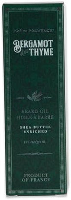 Pre de Provence Bergamot & Thyme Beard Oil, Shea Butter Enriched, 30 ML