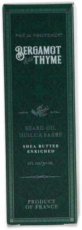 Pre de Provence Bergamot & Thyme Beard Oil, Shea Butter Enriched, 30 ML