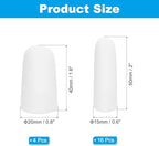 PATIKIL Finger Sleeve Protectors, 20pcs Silicone Finger Cots Cover Cap Thumb Guard Gel Finger Protection for Repair, Sports, 2 Size White
