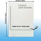 3 Pack Lipo Foam - Post Surgery Ab Board for Use with Post Liposuction Surgery Flattening Abdominal Compression Garments Liposuction Foam pads for Recovery 8"X11" (White)