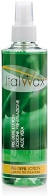 Italwax Pre Wax Care Lotion - 250ml / 8.45fl.oz - Prepare the skin for waxing hair removal - Aloe Vera - Suitable for all skin types