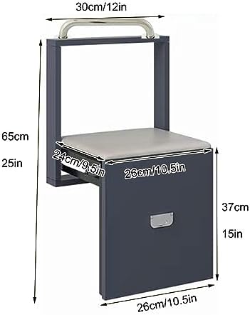 Wall Mounted Folding Shower Seat for Bathroom Foldable and Invisible Chair Stool for Doorway Household Entrance