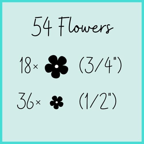 Royal Icing Blossoms | Icing Flowers | Mini Edible | Edible Roses | White Blossoms | Icing Shapes | Sprinkle Mix | Cake Sprinkles | Wedding Flowers | Bulk Sprinkles | by Simply Sucré (54 Flowers, Black Blossoms)