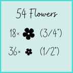 Royal Icing Blossoms | Icing Flowers | Mini Edible | Edible Roses | White Blossoms | Icing Shapes | Sprinkle Mix | Cake Sprinkles | Wedding Flowers | Bulk Sprinkles | by Simply Sucré (54 Flowers, Black Blossoms)