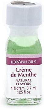 LorAnn Oils Super Strength Flavoring, Used For Candy Making, Flavoring, Baking, Hard Candy, and Flavor Oils - Bold, Natural Flavors 4X Stronger Than Extracts - Crème de Menthe, Pack of 2, 0.125 fl oz