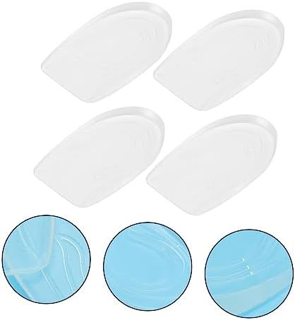 Beaupretty 2pairs Invisible Heighten Insole with Shock Absorption Soft Silicone Cushion Pad for Foot Protection Breathable Comfortable Shoe Inserts for Men and Women