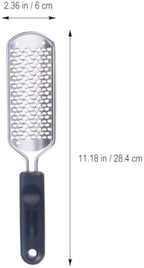 Housoutil Professional Stainless Steel Foot File Pedicure Rasp Callus Remover Foot Scraper for Dead Skin Cracked Heels Corns Smooth Feet Tool 11.18In