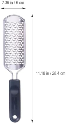 Housoutil Professional Stainless Steel Foot File Pedicure Rasp Callus Remover Foot Scraper for Dead Skin Cracked Heels Corns Smooth Feet Tool 11.18In