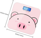 Cartoon Digital Weight Scale USB Rechargeable Electronic Body Weight Measuring Scale for Home Use with High Precision and Lovely Design