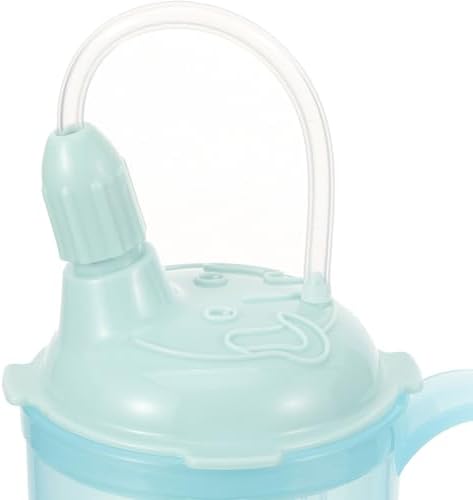 TIDTALEO Spill Proof Drinking Cup with 30cm Straw and Handle, Anti-choking Water Cup for Elderly and Disabled Adults, Maternity Feeding Aid Suitable for Bedridden Patients and Nursing Care
