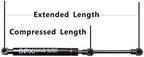 Qty(2) BOXI Tonneau Cover Lift Supports Extended Length 28.3 inches, Compressed Length 16.77 inches, Force 96 Lbs,10mm Ball Socket Cup (Steel) Struts Shocks 719B1427