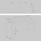 UNICOO Adjustable Overbed Table, Over The Bed Table with Wheels, Medical Overbed Table with Wheels Adjustable Height, Rolling Desk for Full/Queen/King Bed, Sturdy Wood & Steel Frame (Black)