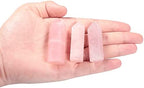 3 Pcs Hexagonal Points Healing Crystal Wand for Spiritual Therapy Witches Meditation Jewelry Making Balance Chakra Protection Home Decor, Amethyst & Rose Quartz & Fluorite