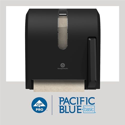 Georgia-Pacific Pacific Blue Basic Recycled Paper Towel Roll (Previously Branded Envision) by GP PRO (Georgia-Pacific), Brown, 26401, 350 Feet Per Roll, 12 Rolls Per Case
