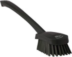 Vikan 41869 Washing Brush with Long Handle, 16.3", Stiff, Black