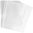 UNIQUEPACKING 100 Pcs 5 1/2 X 8 1/2 (O) Clear Flat Cello Bags Good for 5x8 Item, Bakery, Cookies, Candies