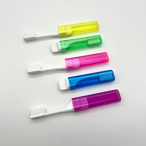 Travel Toothbrush 72 Count-Convenient Bulk On-The-Go Dental Care - Includes 72 Individually Packaged Orthodontic Toothbrushes