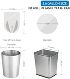 2.6 Gallon Clear Small Trash Bags - Small Garbage Bags For Bathroom Can 100 Counts Mini Kitchen Waste Basket Plastic Unscented Office Car Liners Strong Thick Acqkunlo