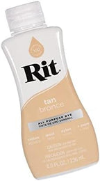Rit Dye – 8 Oz. Liquid Fabric Dye for Clothing, Décor, and Crafts – Tan (1 Pack)