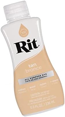 Rit Dye – 8 Oz. Liquid Fabric Dye for Clothing, Décor, and Crafts – Tan (1 Pack)