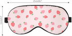 Strawberry Sleep Eye Mask Fruit Green Leaves Cute Flower Men Women Sleep Mask with Adjustable Strap Eye Cover Eye Shade for Travel, Nap,Meditation