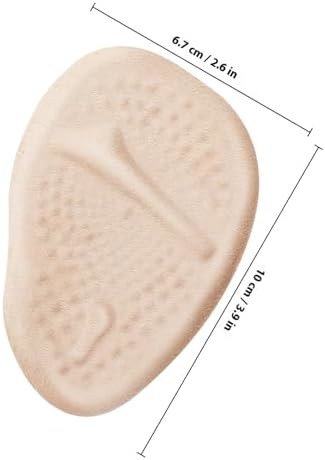 Ball of Foot Cushion Pads 2 Pairs Gel Forefoot Inserts Non-Slip Shoe Sole Protectors for High Heels and Sandals, Medium Size, and Elastic Fabric for Women’s Foot Comfort
