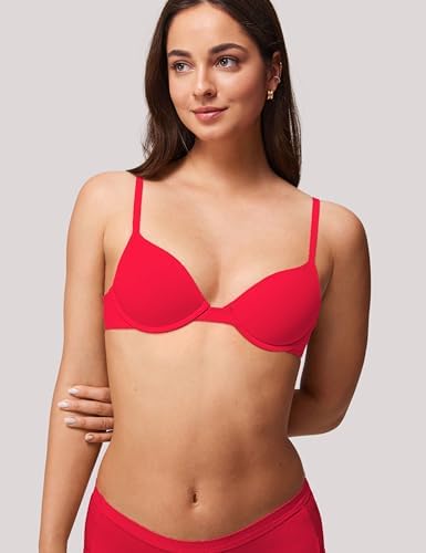 Lift Up Underwire Bras for Women Small Breasted Padded T-Shirt Bras with Support 32AA-38A