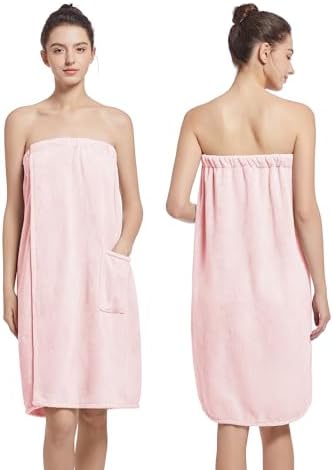 Women'S Soft Wrap Towel Full Length，Bath Robe After Shower Female Plush Long，Spa Bathrobes Lightweight With Pockets