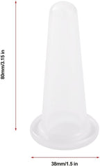 BWESOO 4Pcs Transparent Massage Cupping Set Silicone Mini Facial Cups Face Massager Helper Skin Care Neck Back Eyes Massaging Cup Safe to Use, Don't Worry About Burns Health Care Products