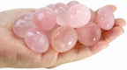 Tumbled Polished Natural Rose Quartz Stones, Crystals and Healing Stones Quartz Bulk for Wicca, Reiki, Healing Energy, Chakra Stones, Witchcraft Supplies(10Pcs)
