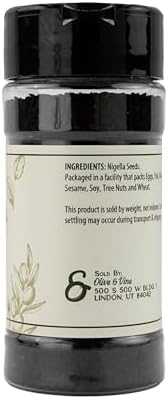 Olive & Vine Nigella Seeds, Earthy Flavor, For Baking & Curry, Rich Tradition, Authentic Taste, For Global Recipes (2.16 Ounce)