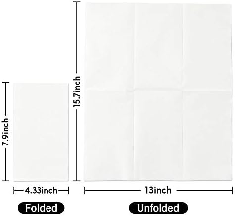 Vplus 400 Pack Premium Quality Guest Towels Disposable Dinner Napkins Soft, Absorbent, Party Napkins for Dinners or Catering Events，and Everyday Use (White, 400)