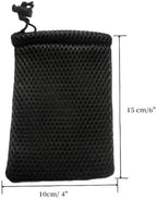 Nylon Mesh Drawstring Bag, 6" x 4" Small Storage Pouch String Bags for Mini Stuff MP3 Charger Earphone Key, 6pcs Travel Kit Organizer for Lipstick Cosmetic Jewelry, 15 x 10cm