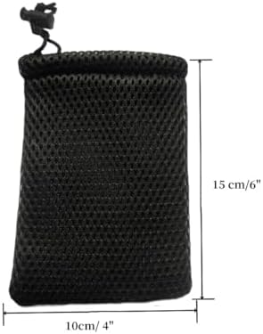 Nylon Mesh Drawstring Bag, 6" x 4" Small Storage Pouch String Bags for Mini Stuff MP3 Charger Earphone Key, 6pcs Travel Kit Organizer for Lipstick Cosmetic Jewelry, 15 x 10cm