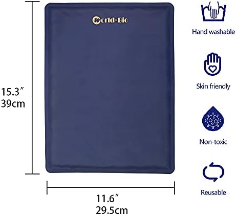 Large Gel Ice Pack 2 pack for Injuries Reusable, Flexible Hot Cold Therapy Pad for Hip, Back, Knee, Leg, Soothing Pain from Bruises & Sprains, Muscle Aches, Relief for Surgery, Back Pain 11.5" x 15.4"