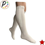 Presadee Original White 20-30 mmHg Firm Compression Leg Zipper Closed Toe Socks (3X-Large)