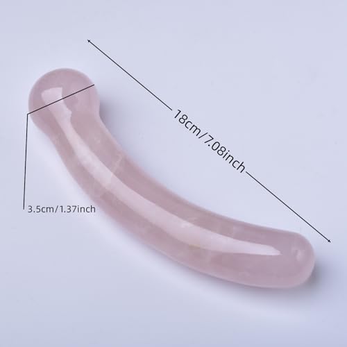 Rose Quartz Healing Wand Pink Natural Crystal 7.08 Inch Yoni Wand for Spiritual Wellness Chakra Balancing Meditation