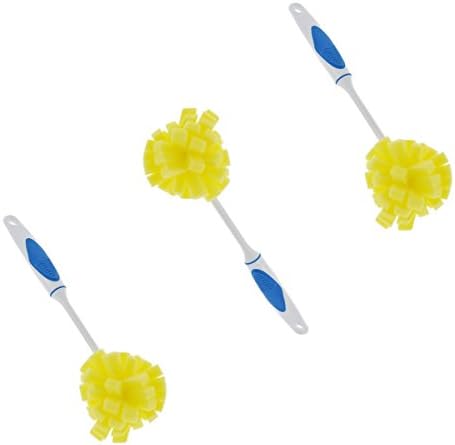 Dishwashing Foam Sponges with Handles Bottle/Glass Scrubbers 3Pack