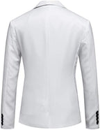 Men's Casual Suit Jacket Slim Fit One Button Notched Lapel Business Daily Lightweight Blazer Jacket