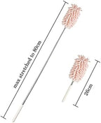 CANDeal 1PCS Microfiber Duster for Cleaning, Washable Extendable Cobweb Dusters with Telescoping Extension Pole, Bendable Head for Car, Window, Furniture, Office