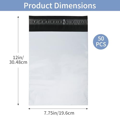 7.8x11.8 Inches Ostomy Pouch Disposable Bags 50 Pieces, Ostomy Supplies for Colostomy Waste Bags or Incontinence Pads