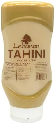 Lebanon - Tahini, 100% Sesame Paste, 17.6 oz (500g), Squeezable Bottle
