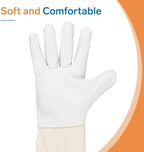 2 Pairs Beekeeping Gloves - Thickened Goatskin Bee Gloves for Men Women - Beekeeping Supplies