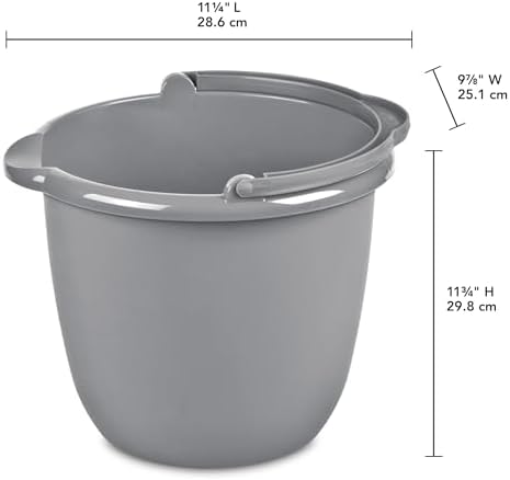 Sturdy Pail Bucket Organizer Household Cleaning Supplies Projects Mopping Storage Comfortable Durable Grip Pour Handle