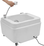 Acrylic Massage Footbath Tub, 110v Portable Foot Bath Spa Pedicure Tub with Surf Massage Mode & Colorful Lamp, Hot and Cold Water Adjustable Foot Bath Tub with Hand Shower & Wheels, for Salons Homes